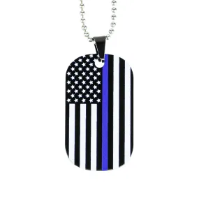Color Series Thin Blue Line Bag Tag / Dog Tag