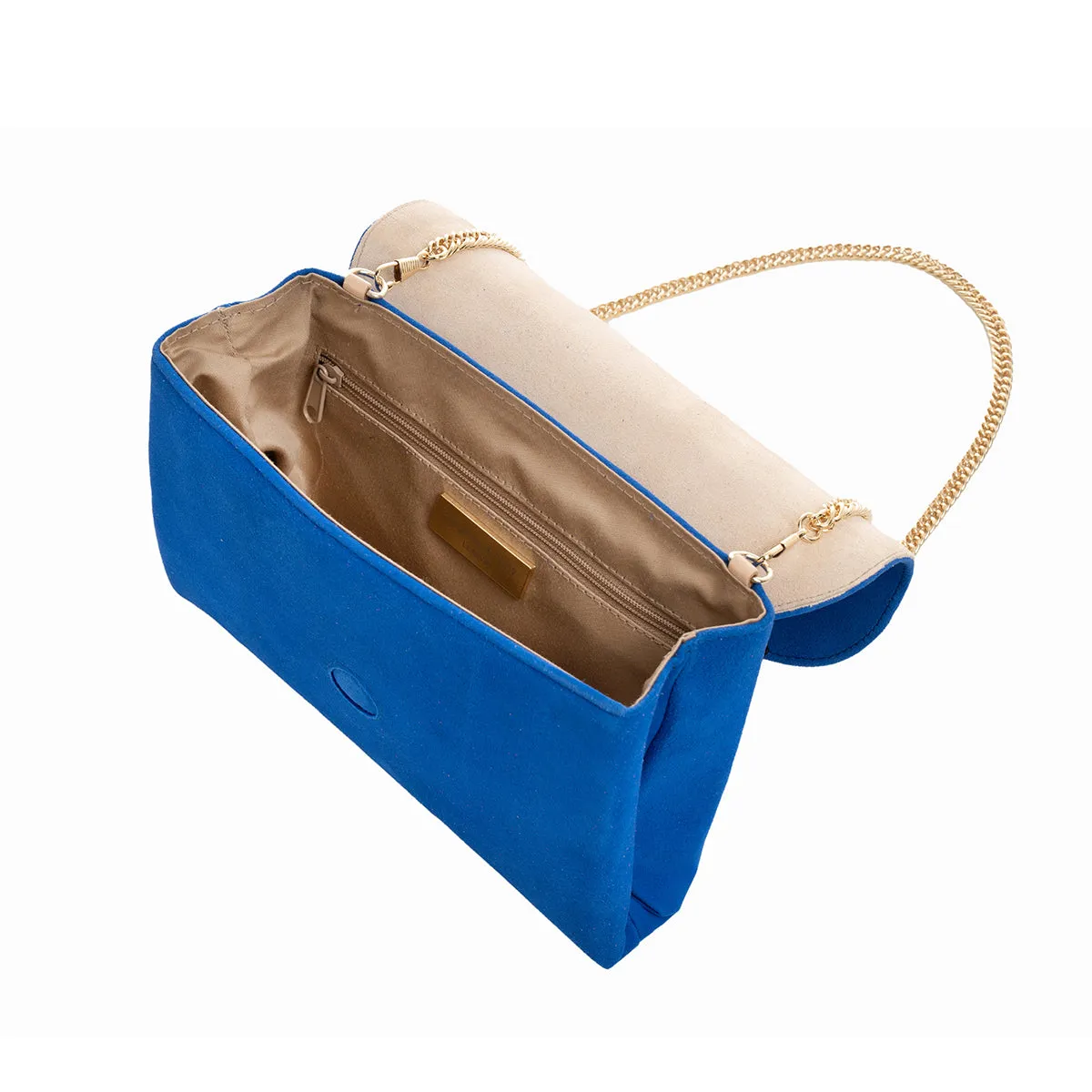 Ellie Clutch Bag - Royal Blue Suede