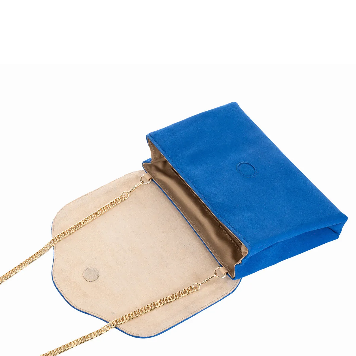 Ellie Clutch Bag - Royal Blue Suede