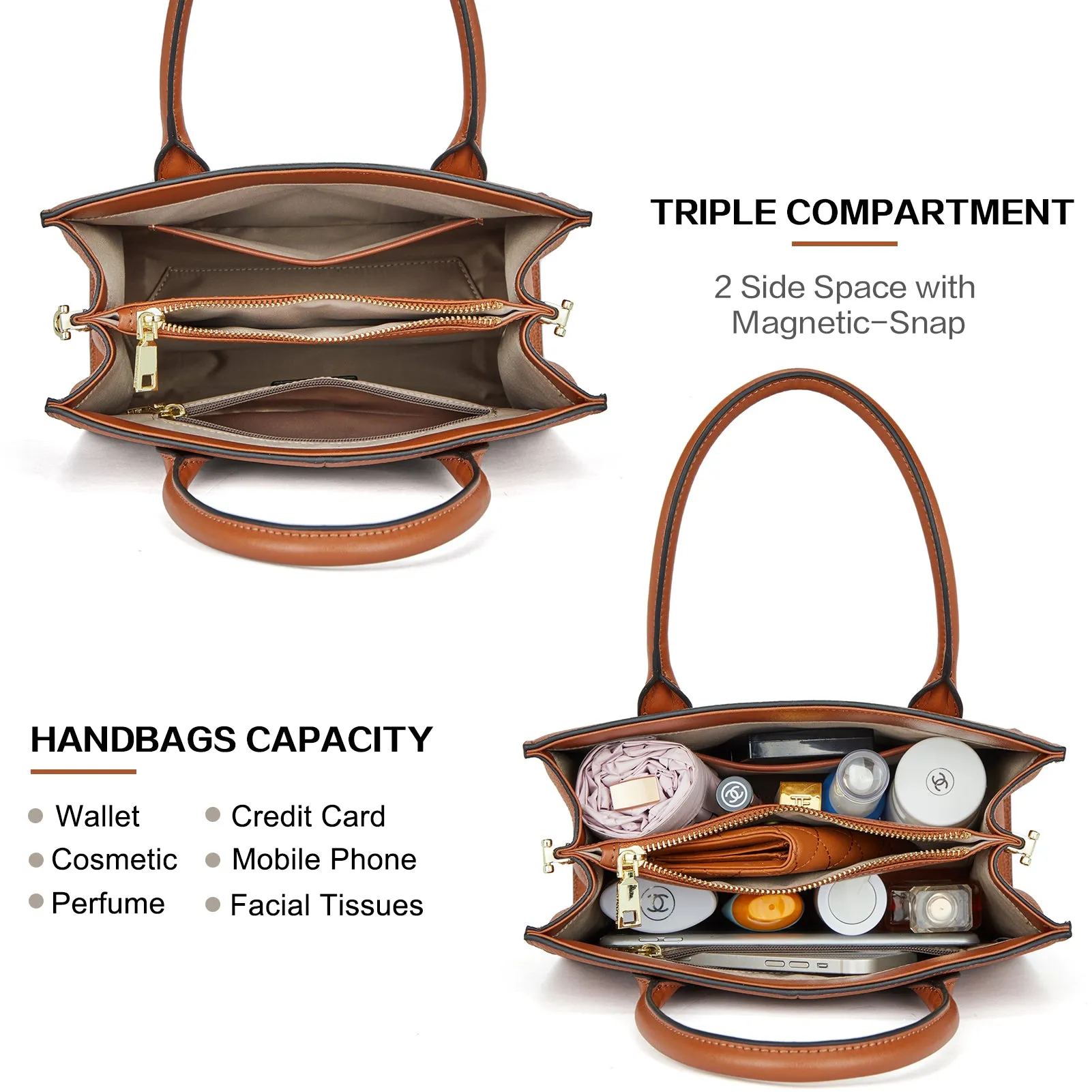 Machk Genuine Leather Tote Bag  — Handle Shoulder