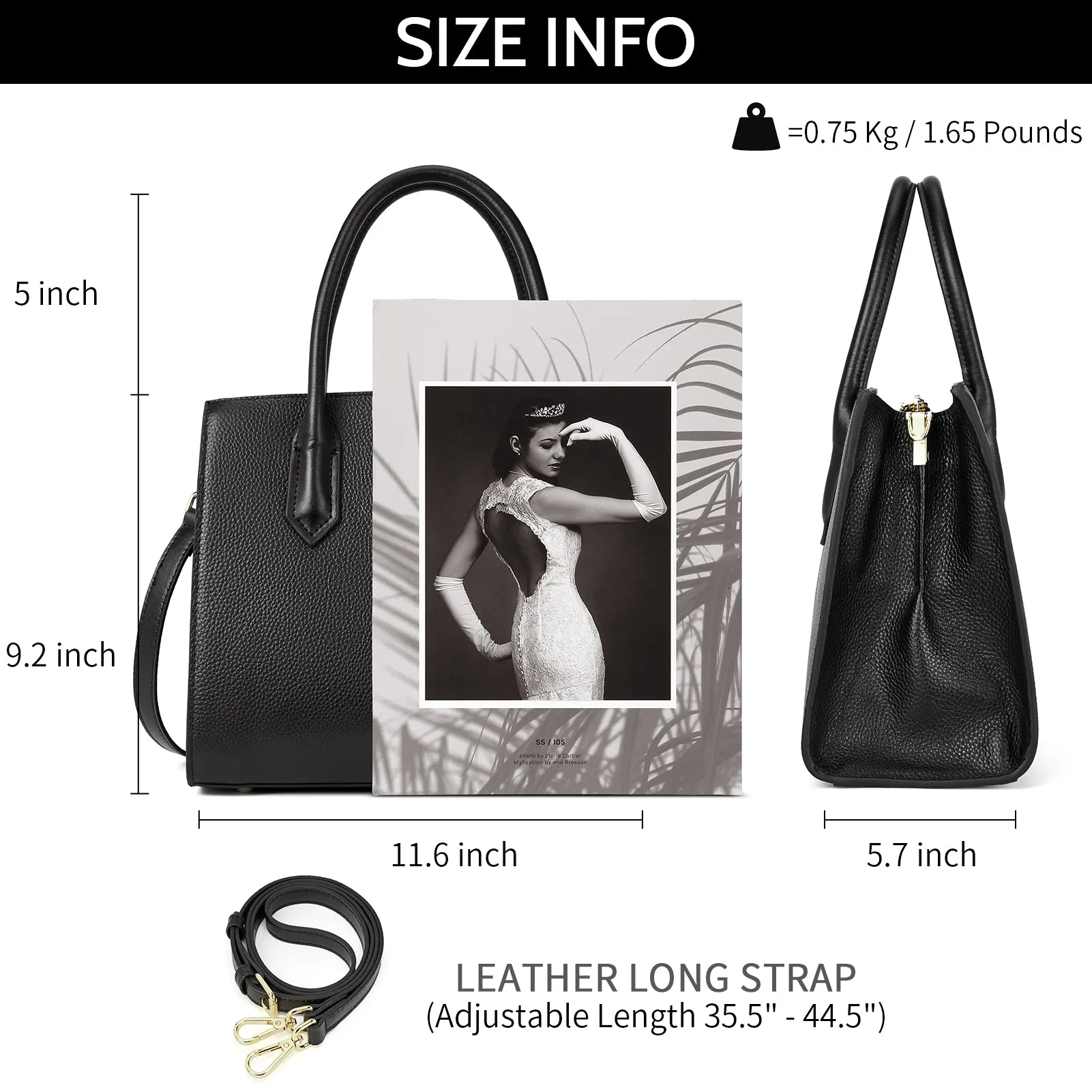 Machk Genuine Leather Tote Bag  — Handle Shoulder