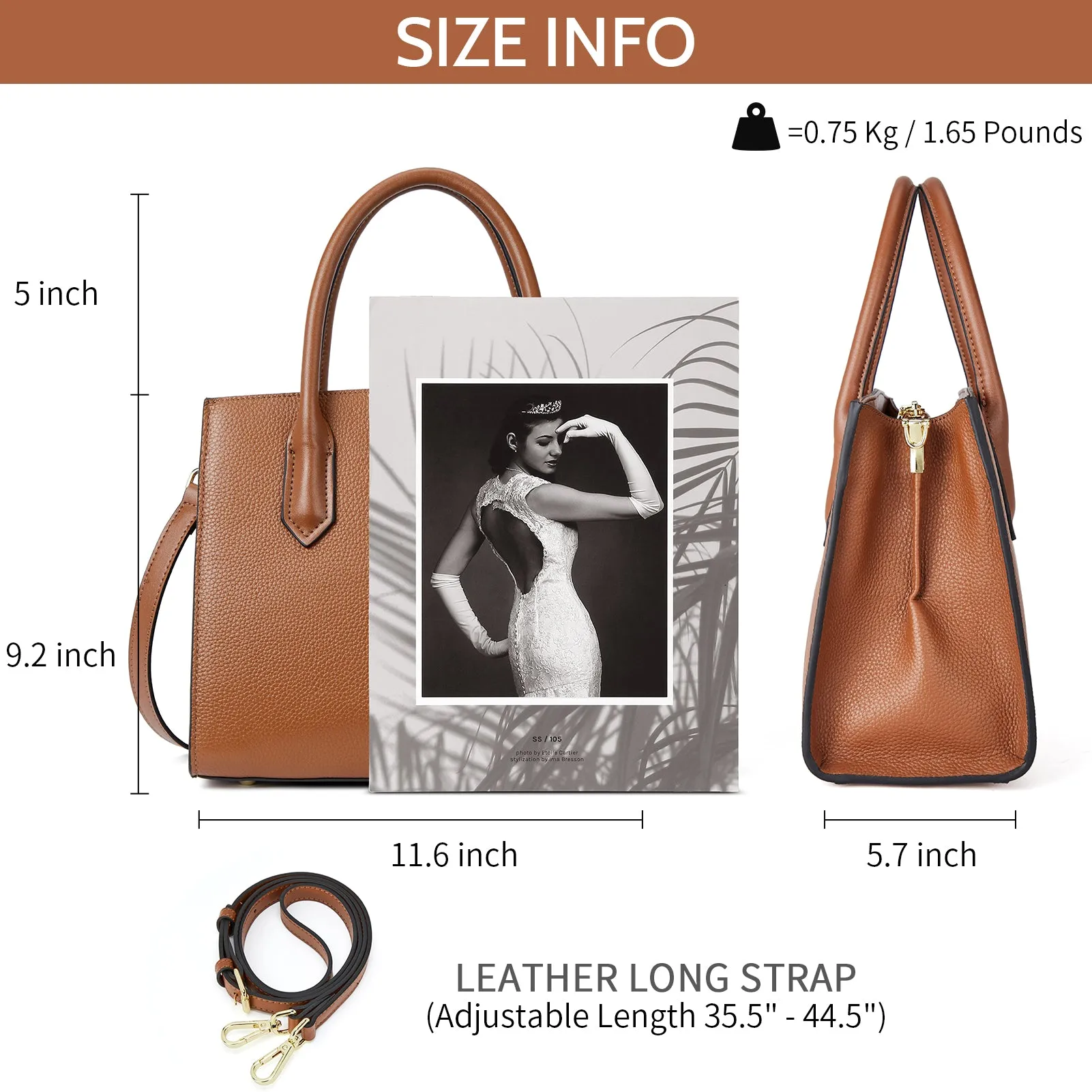 Machk Genuine Leather Tote Bag  — Handle Shoulder
