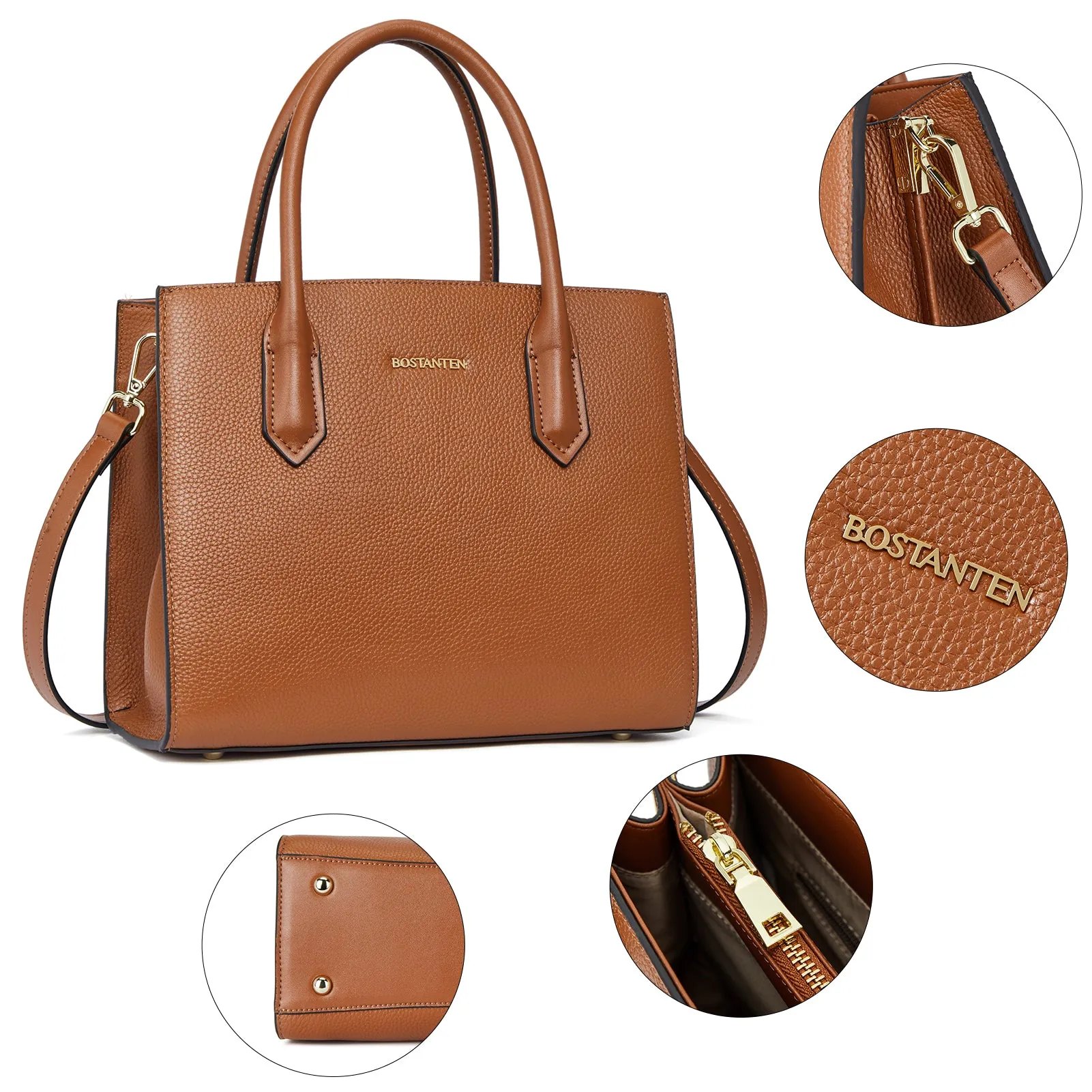 Machk Genuine Leather Tote Bag  — Handle Shoulder